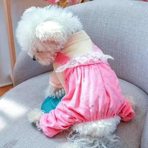 Fashion Autumn Winter Warm Pet Dog Jumpsuit Puppy Cat Dog Costume Soft Cotton Dog Four Legs Clothes Soft Pullover Dog Shirt