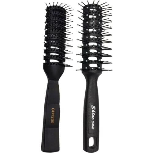 Men Plastic Vent Hair Brush Comb Anti-Static High Temperature Resistant Rib Comb Fluffy Men Modeling Hair Massage Brush