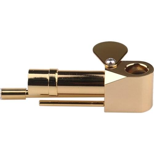 The New 8.6*2.4*1.9cm Golden Metal Smoking Pipe Portable Pocket Smoke Pipes Mini Metal Gifts Accessories