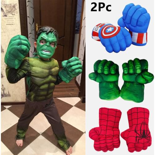 Boy Avengers Superhero Hulk/Spiderman/Captain America/ Thanos Cosplay Gloves Props