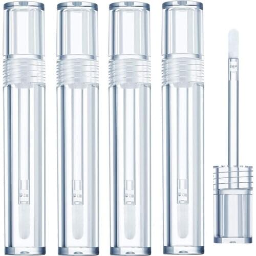 30-100pcs Empty 5ml Lip Gloss Tube Clear Lip Balm Bottles Refillable Eyelash Growth Liquid Cosmetic Container Lipstick Container