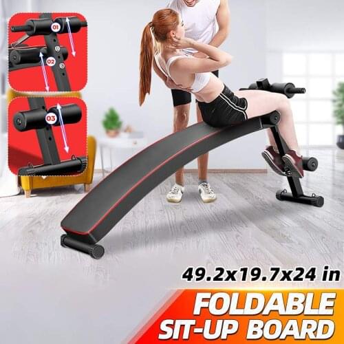 Adjustable Sit up Bench Crunch Board Abdominal Fitness Home Gym Exercise Mutifunctional Fitness Bench-Crunch Push up