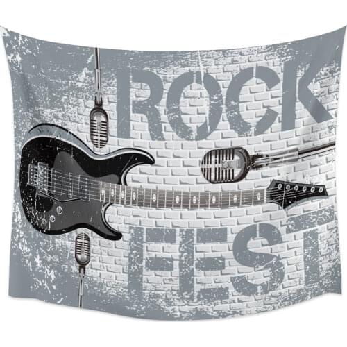 Rock Guitar Music Wall Tapestry Home Wall Decor Tapestry Cover Beach Towel Picnic Mat Yoga Mat