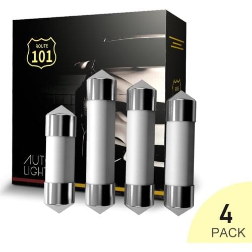 Route101 4x C5W C10W 31mm 36mm 39mm 42mm Festoon 12V Auto White Warm White LED Bulb for Car Interior Ceiling Map Dome Light Lamp