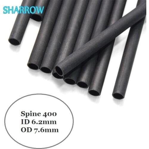 6/12pcs 30" Pure Carbon Arrow Shaft Spine 400 ID6.2mm Shaft Tubes for Outdoor Sports Archery Bow Hunting Shooting Accessories