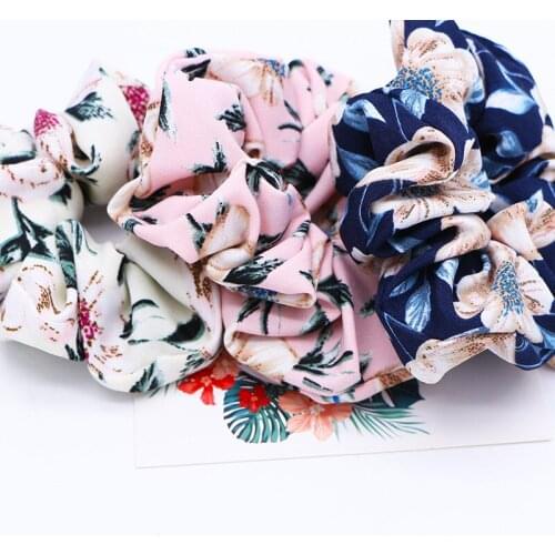 Silk Scrunchie Hairband For Women Girls Retro Hair Rubber Bands Hair Accessories Headband Gum Hair Tie Rope Ponytail Holder