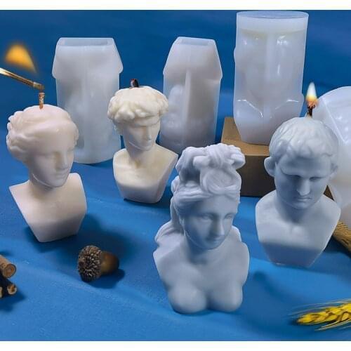 Silicone Roman Column Candle mould 3D Venus Candle Making Wax Plaster Mould Nordic Art Body Candle Mold Female Soap mold