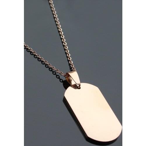 Rose Plate Steel Necklace