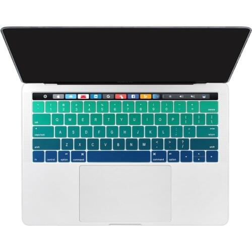US Enter English Keyboard Skin For Macbook Pro 13.3 15.4 Touch Bar 2019 A2159 A1989 A1990 Slim Keyboard Protector Cover Sticker