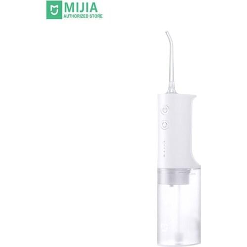 Xiaomi Mijia Smart Electric Oral Irrigator Waterfroof Dental Water Jet Flosser 4 Modes Oral Cleaning W/4 Nozzles Memory Funtion