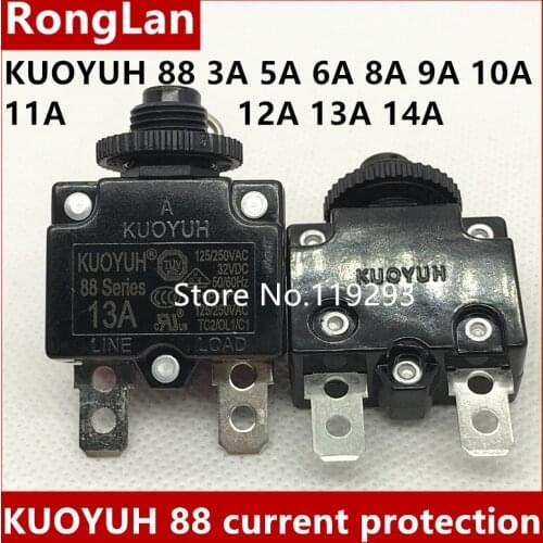 [BELLA] KUOYUH 88 Series Electric overload current protection device imported Taiwan 3A 5A 6A 8A 9A 10A 11A 12A 13A 14A-10pcs