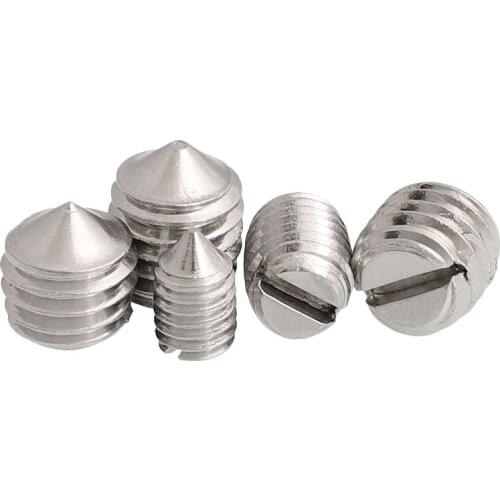 Wkooa Stainless Slotted Set Screws With Cone Point