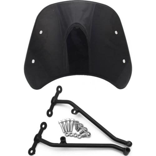 Motorcycle Smoke ABS Plastic Front Windshield Protector Windscreen Wind Deflector For Benelli Leoncino 500