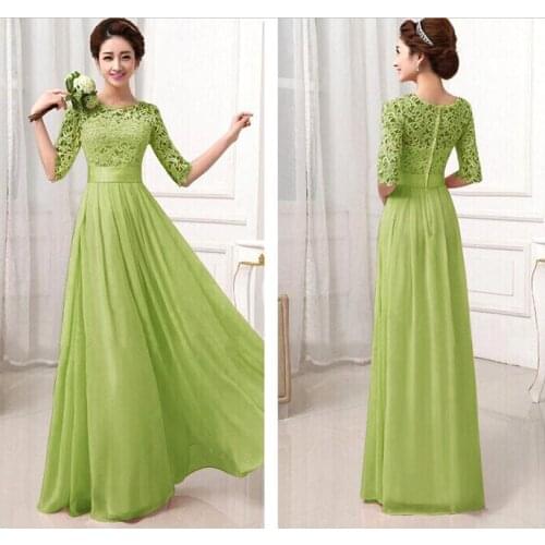 2016 Spring Autumn women lace chiffon long dress floor-length elegant bohemian Slash-Neck women hollow lace dresses for party