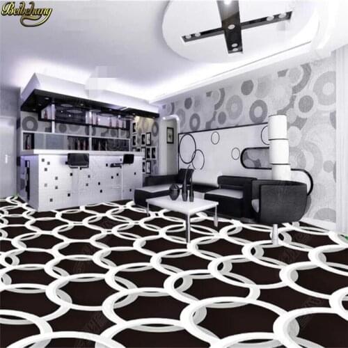Beibehang Bathroom Kitchen 3D floor painting mural wallpaper wear non-slip waterproof thickened self-adhesive PVC Wallpaper