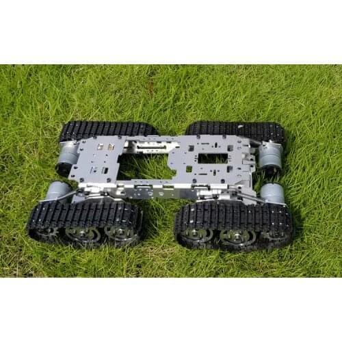 Shock Absorption Robot Tank Car Chassis Caterpillar Crawler Car with DC Motor Overcoming Obstacles Drift Car DIY STEM Toy Parts