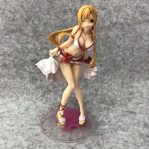 Anime Sword Art Online Yuuki Asuna Standing Swimsuit Ver. Sexy Girl Boxed Figure