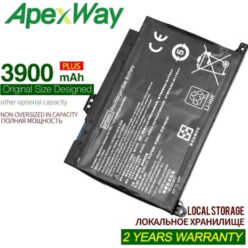 ApexWay 7.4V 3900 mAh BP02XL Laptop Battery for HP Pavilion Notebook PC 15 BP02041XL HSTNN-LB7H849569-543 HSTNN-UB7B