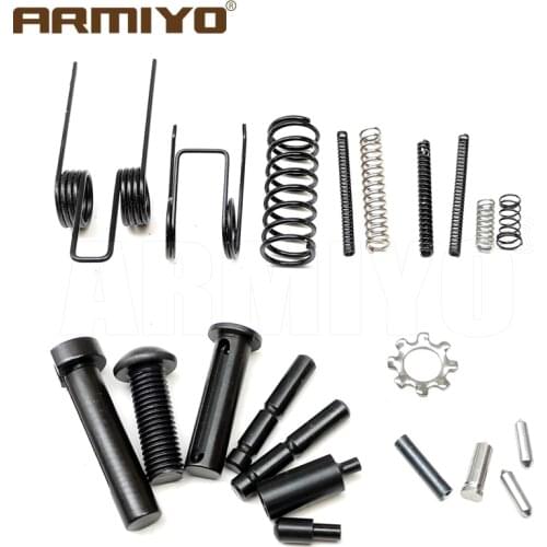 Armiyo 21pcs/set Enhanced ar 15 Lower Parts Kit 223 / 5.56 Spring Kit Replacement Retaining Pin Pivot Column Hunting Accessories