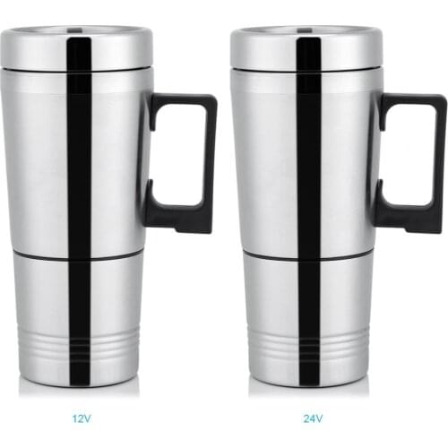 12V/24V 300ml Car Electric Heater Cup Teapot Mug Heater Bottle Stainless Steel Coffee Tea Water Mug Motor Hot Water Heater