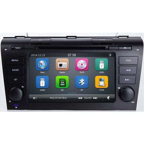 Free Camera 7" Double 2 Din Car Stereo DVD Player Navigation for Mazda 3 Mazda3 2004-2009 with GPS,Bluetooth,USB,SWC SD DAB TPMS