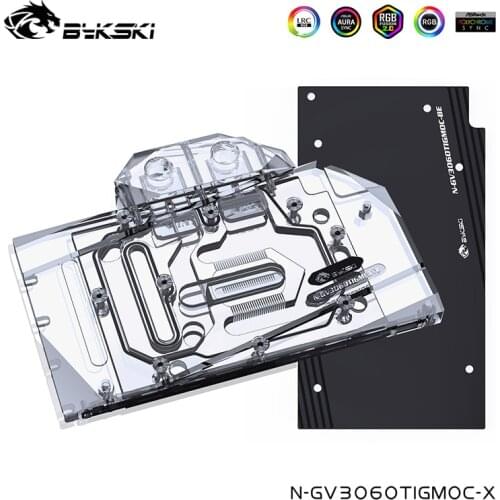 Bykski Watercooler For GIGABYTE Geforce RTX 3060 TI GAMING OC PRO 8G ,With Back Plate Full Cover Water Block,N-GV3060TIGMOC-X