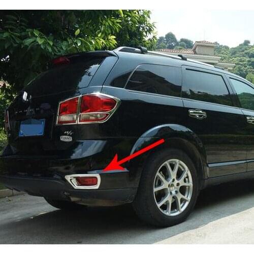 For Dodge Journey 2013 2014 2015 ABS Chrome Rear Fog Light Lamp Cover Trim Molding Bezel Garnish