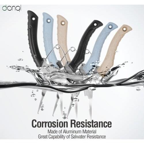 DONQL New Multifunctional Fishing Pliers Scissor Braid Line Lanyards Cutter Lure Hooks Remover Sheath & Retractable Tether