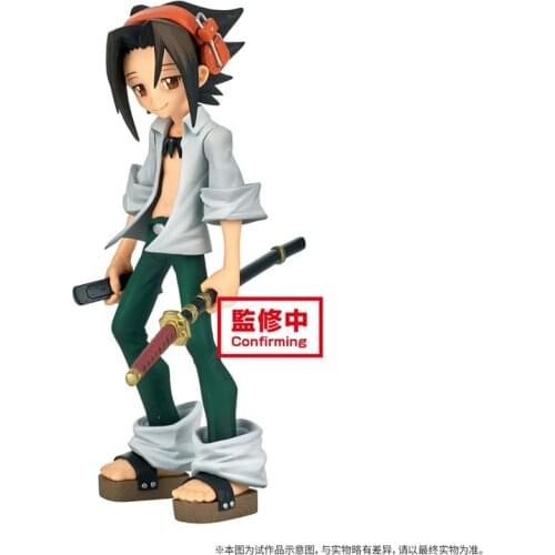 Pre Sale Shaman King Anime Figure Yoh Asakura Anime Periphery Collection Ornaments Pvc Toys Shaman King 14Cm Figural Figurine