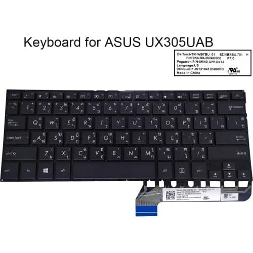Thailand backlight keyboard for ASUS Zenbook UX305 UX305UAB UX305U TI Thai laptops replacement keyboards hot sales 0KN0-UH1US13