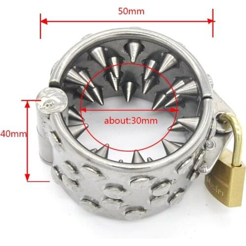 Stainless Steel 4 RowsTeeth Penis Rings,Cock Ring Pendant Scrotum Testicle ,Chastity Belt,Sex Toy,Adult Games