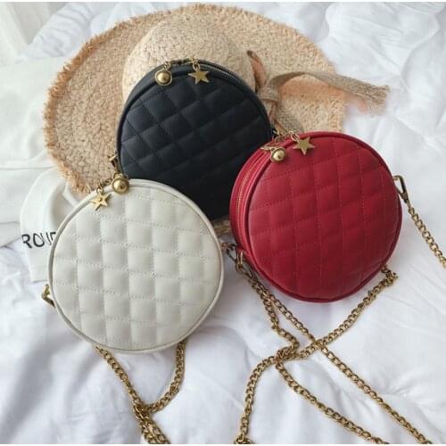 2021 Brand New Small Crossbody Bags Round Cell Phone Pouch Satchel Chain Messenger Bag for Ladies Girls High Quality Designer
