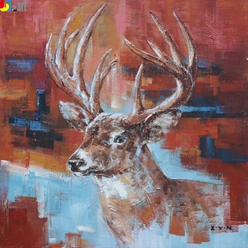 New Style Paintings Elk Handmade Oil Painting for Home Decoration Wall Art