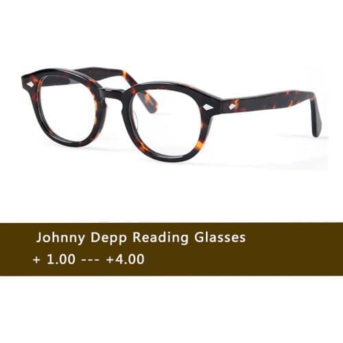 Mens and womens Johnny Depp glasses retro reading glasses +1.0 +1.5 +2.0 +2.5 +3.0 +3.5 +4.0