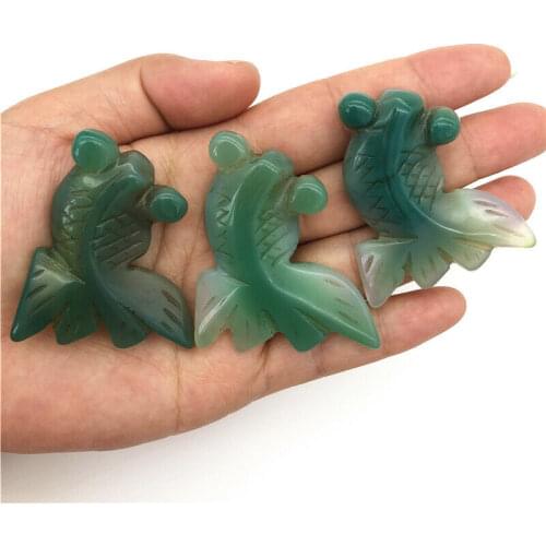 Wholesale 1PC Green Carnelian Agate Golden Fish Sardonyx Crystal Goldenfish Healing Gift Decor Quartz Crystals