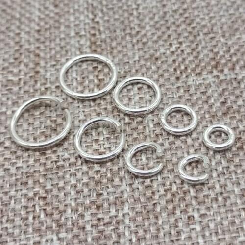 925 Sterling Silver Open Closed Jump Rings 1mm Thickness, Diameter 5mm 6mm 8mm 10mm for Bracelet Necklace