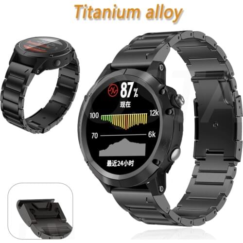 26 22mm Watchband For Garmin Fenix 6 6X Pro 5 5X Plus 3HR Titanium alloy Band Fenix6 Fenix5 935 Watch Quick Release Wrist Strap