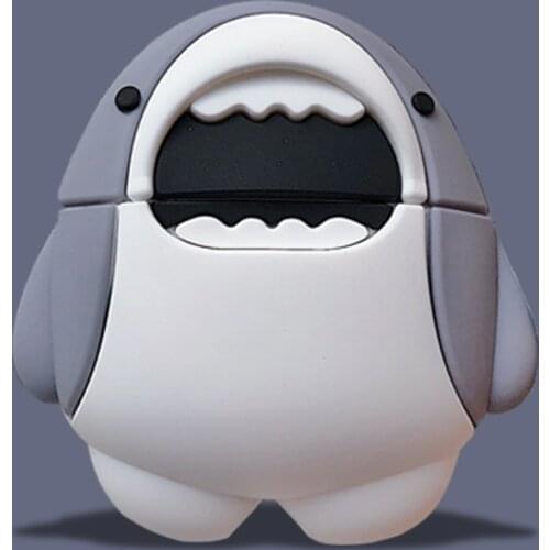 3D Shark Penguin Dinosaur silicone Case For Apple Airpods pro cover For Air pods 1 2 Wireless charging Cartoon soft Cover