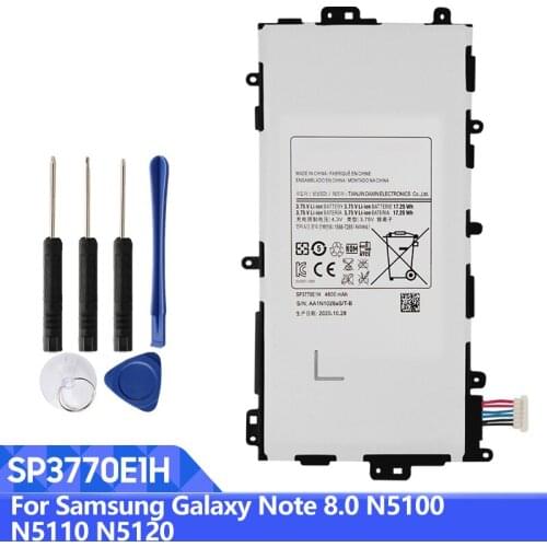 Samsung Original SP3770E1H Battery For Samsung GALAXY Note 8.0 N5100 N5110 N5120 Genuine Replacement Tablet Battery 4600mAh