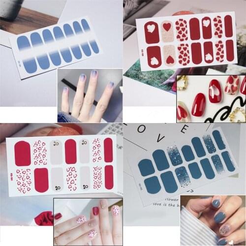 Tips Nail Art Full Cover Self Adhesive Stickers Polish Transfer Tips Wraps Waterproof Nail Stickers Decals Manicure