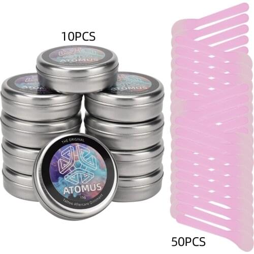 Tattoo Aftercare Cream with Disposable Spatulas Tattoo Scar Repair Fast Healing Gel Cosmetic Mask Mixing Spoon Tattoo Supplies