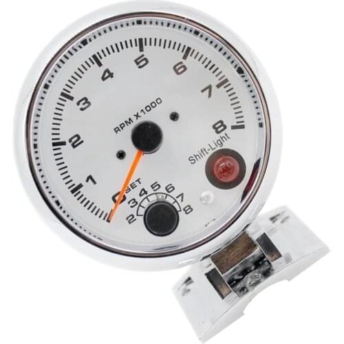 Universal 3.75'' 95mm Auto Tachometer Gauges 7 Color Displaying LED 0-8000RPM