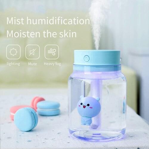 Air Humidifier Aromatherapy Diffuser Vaporizer Essential Aroma Ultrasonic Mute USB Mini LED Light Household On Vehicle 425ml