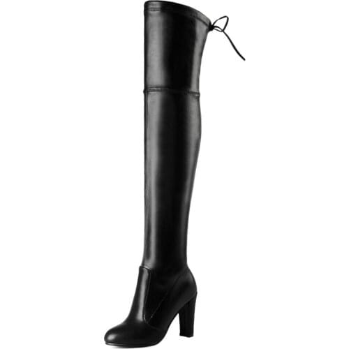 Spring Autumn Woman Boots Fashion Thigh High Heel Boots Sexy Over the Knee Stretch Silm Boot for Women Overknee