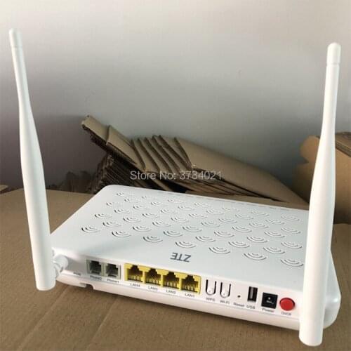 10PCS ZTE F660W 5.2 Version ZTE GPON ONU ONT 4FE+2TEL+USB+WIFI External, With Patchcord, 100% New and Original, English Firmware