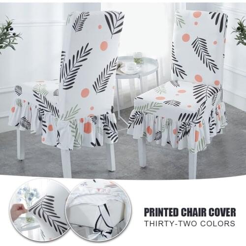 1 PCS Flower Printed Kitchen Chair Covers Spandex Elastic Decoration Chair Dining Seat Cushion Anti-dirty