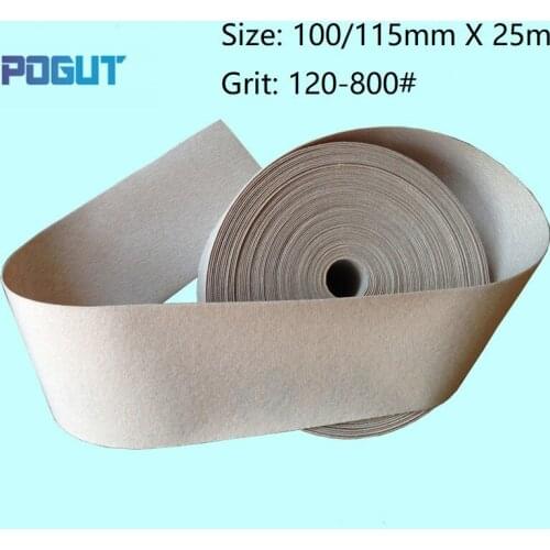 100mm / 115mm x 25m Flocking Sandpaper Roll Abrasive Sanding Paper Grinding Machine Accessory Wood Furniture Paint Polishing