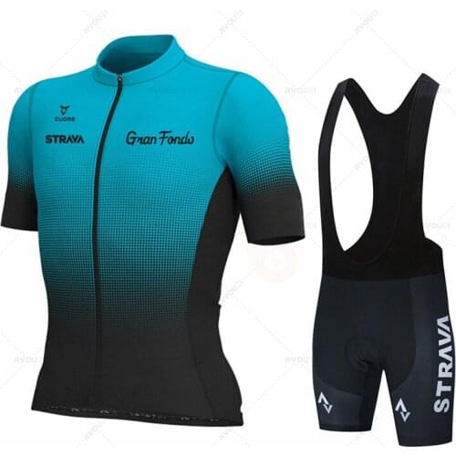2021 Strava Men Cycling Jersey Suits Bib Shorts Cycling Set Breathable Mens Cycling Jersey Kits Maillots Ciclismo Hombre