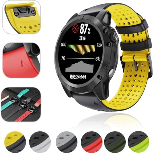 26/22mm Watchband For Garmin Fenix 6 6S 6X Pro 5 5X 5S Plus 3HR 935 945 D2 Silicone Band Quick Release Watch Easyfit Wrist Strap