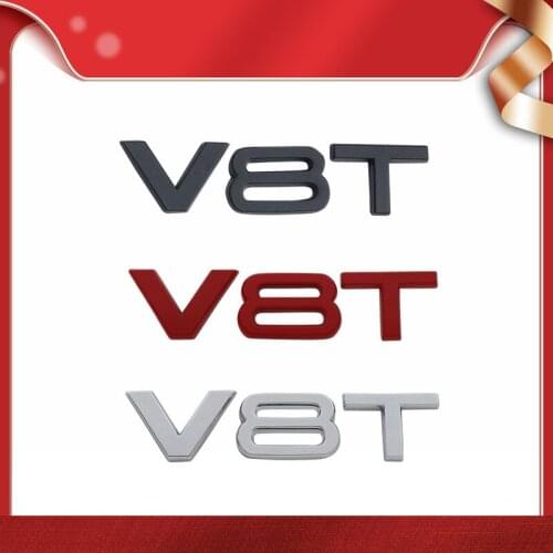 3D V6T V8T V6 V8 T for A4 A3 A5 A6 A1 Q3 Q5 Q7 car Hood Fender trunk Rear Bonnet Nameplate Decal Emblem Badge Sticker